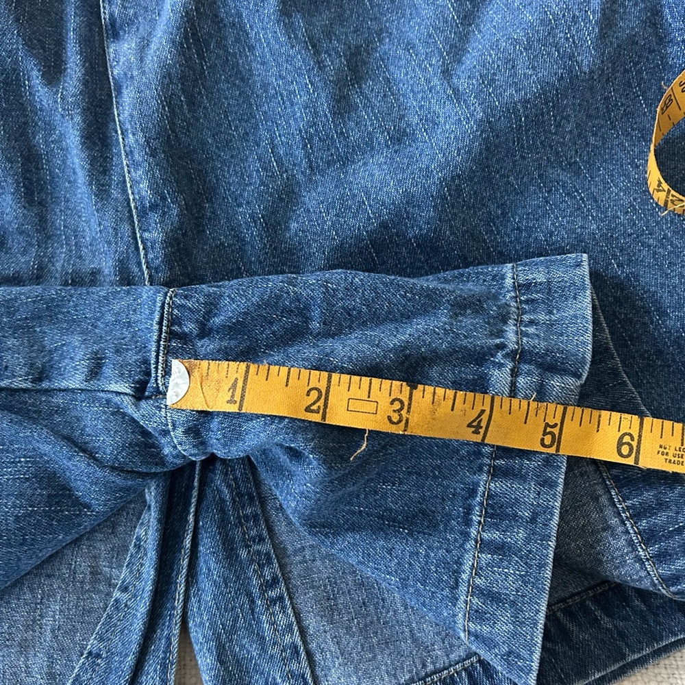 Vintage 90’s Blue Button-Front Denim Skort - Picture 6 of 7